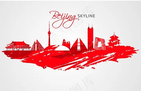 北京地标建筑剪影图片 北京地标建筑剪影图片
