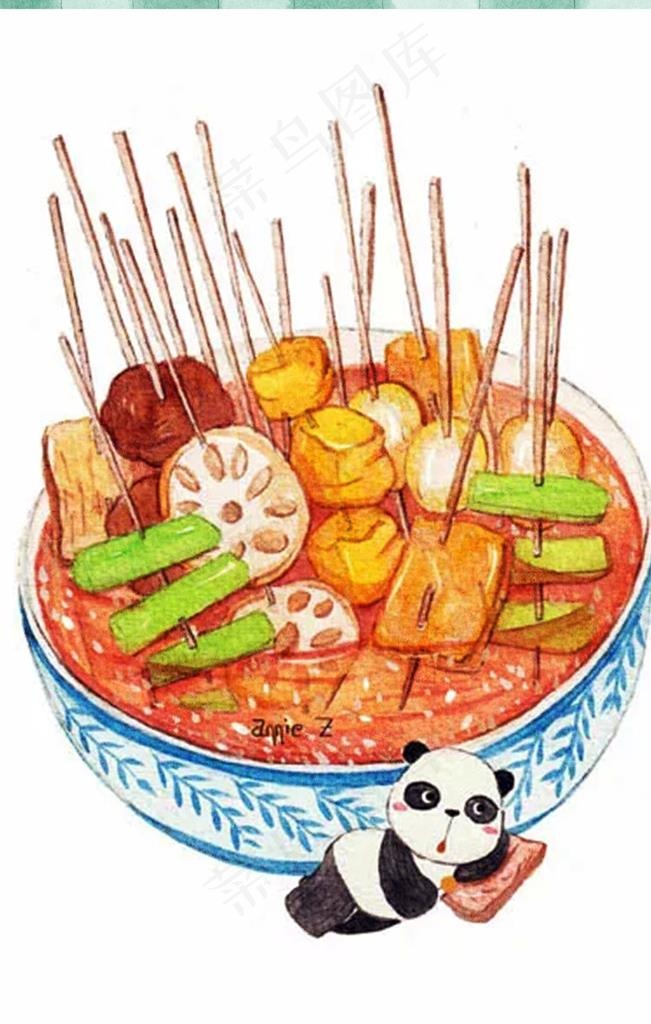 美食插画图片(2126X3189(DPI:300))psd模版下载