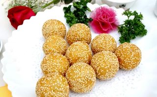 麻圆麻团芝麻球美食图片
