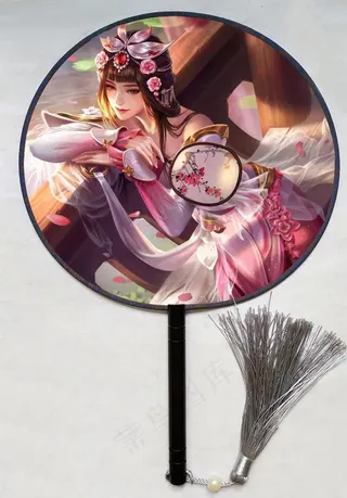 圆形扇子样机图片