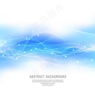 蓝色抽象曲线背景图片