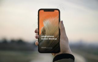 手持苹果手机样机图片