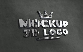 LOGO样机 3D金属效果图片