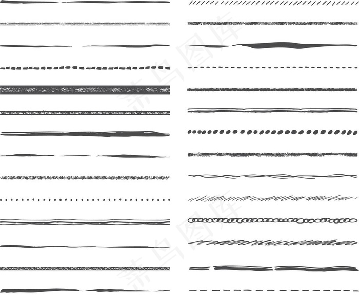 涂鸦装饰线条图片ai矢量模版下载