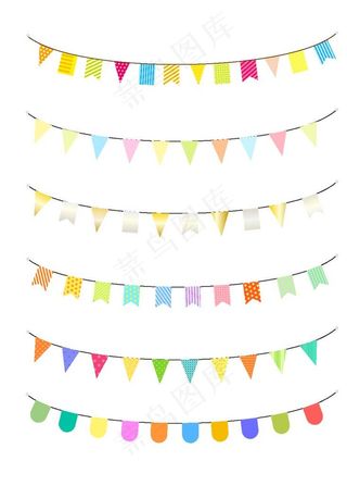 三角旗彩旗节日庆祝元素图片