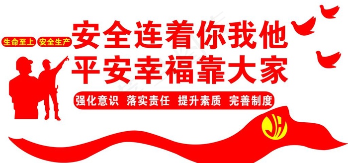 安全生产背景墙图片