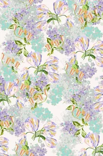 大牌 数码印花 女装 花型 手图片