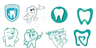 矢量牙齿牙科素材图片