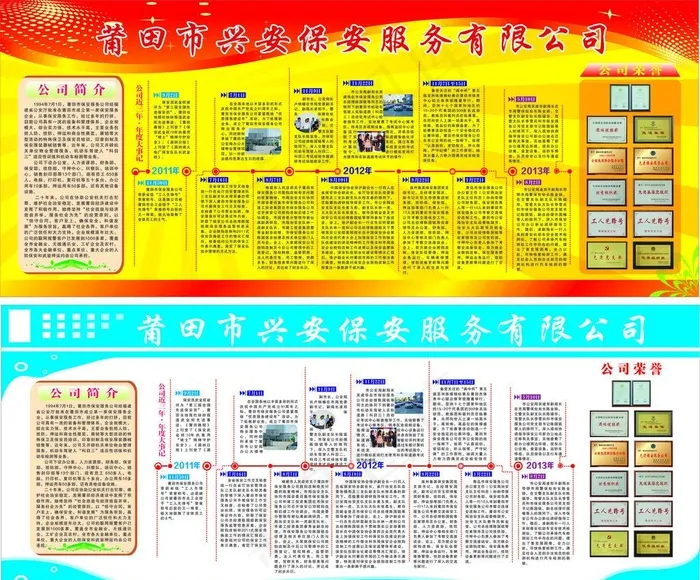 保安服务有限公司展版图片cdr矢量模版下载