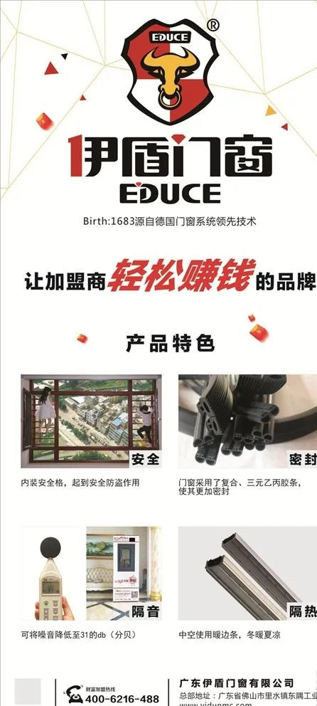 伊盾门窗产品特色图片(1600X3500)cdr矢量模版下载