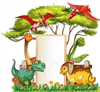 卡通恐龙背景图片