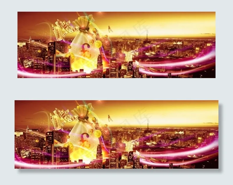 地产背景  金色城市 黄金财富图片