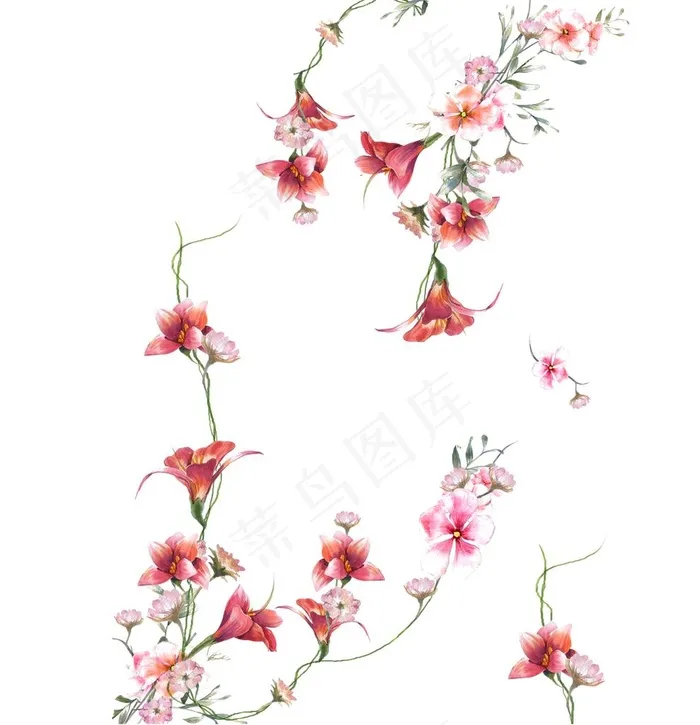 淡雅手绘花图片(5924X5940(DPI:300))psd模版下载