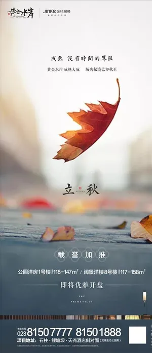 立秋海报图片