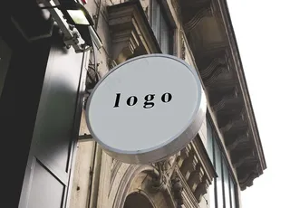 户外灯箱门头logo广告牌样机图片