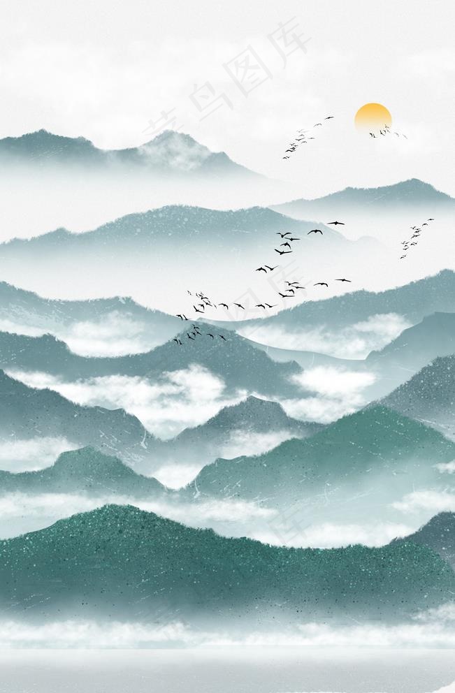 水墨风背景水墨舞台图片(4724X7087(DPI:150))psd模版下载