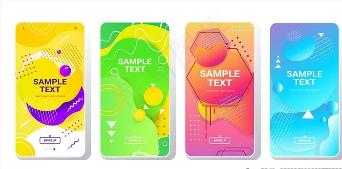 创意几何卡片图片ai矢量模版下载