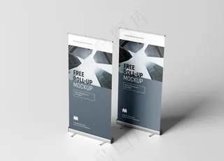 易拉宝样机图片