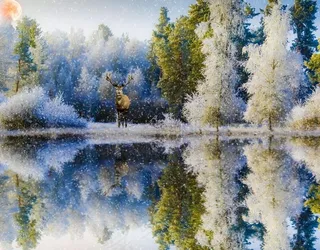 现代风景油画高清大图图片