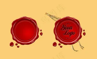 火漆蜡封邮戳大图标图片