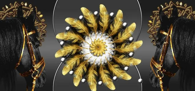 轻奢三联画图片