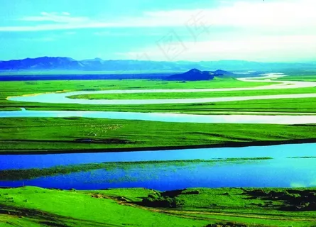 九曲黄河背景图图片