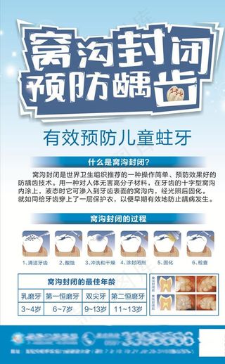 窝沟封闭 预防龋齿图片