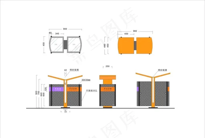 垃圾桶图片cdr矢量模版下载