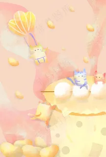 豆乳茶插画图片