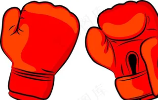 拳击手套矢量素材图片