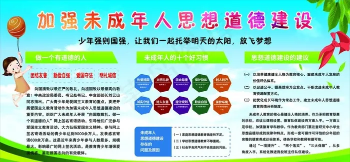 未成年人思想道德建设图片(6747X3346(DPI:72))psd模版下载