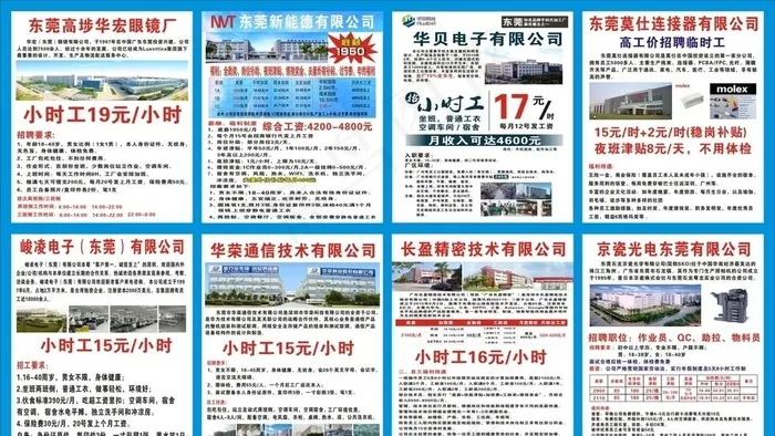 招工 工厂直招 新能德 华宏眼图片(210X297)cdr矢量模版下载