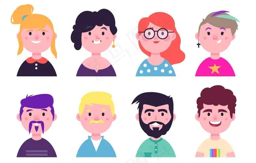 人物头像矢量图片