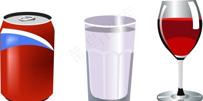可乐 牛奶 红酒杯图片