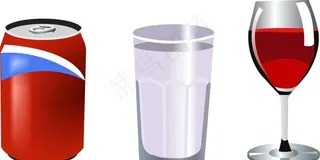 可乐 牛奶 红酒杯图片