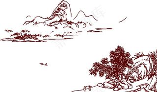 山水远山水岸图片