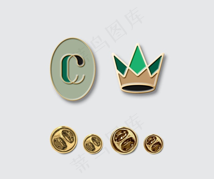 别针徽章样机图片