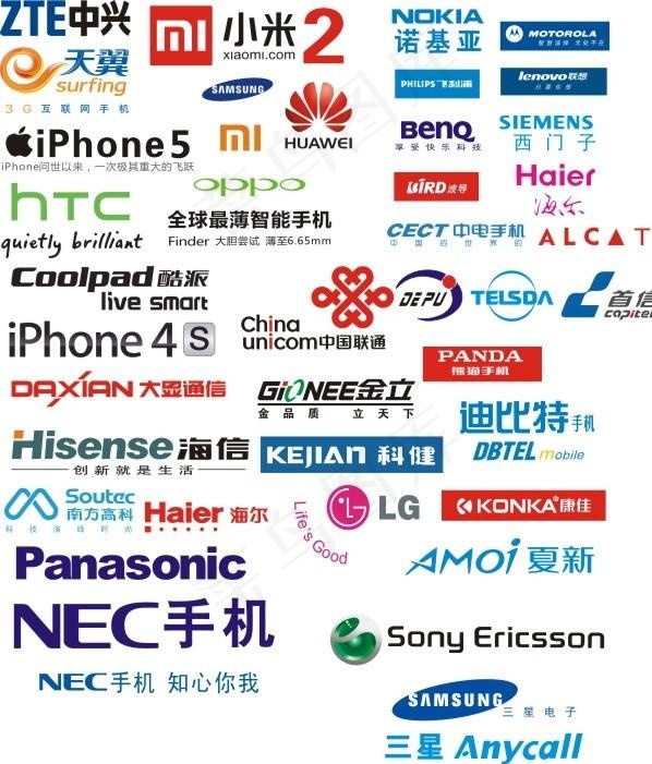 手机通讯企业LOGO图片cdr矢量模版下载