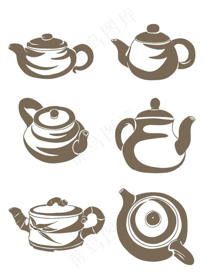 茶杯茶具图片ai矢量模版下载