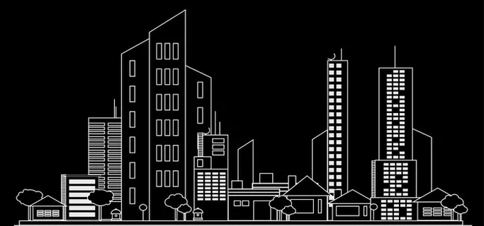 城市线稿图片