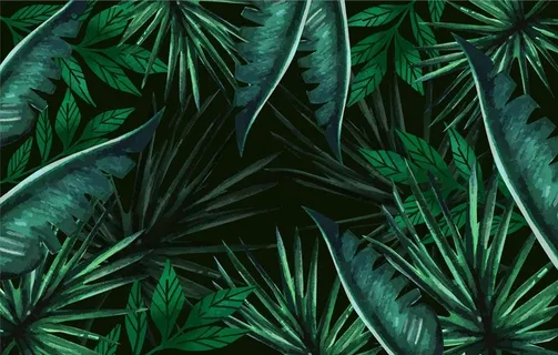 线条矢量手绘花草植物图片