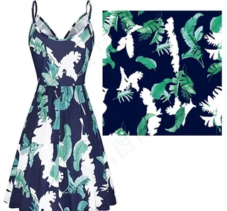 椰树 芭蕉叶 数码印花图片