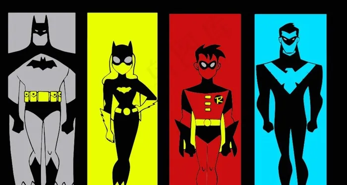 蝙蝠侠新冒险图片ai矢量模版下载