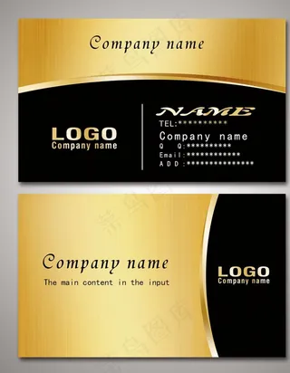 金色名片图片