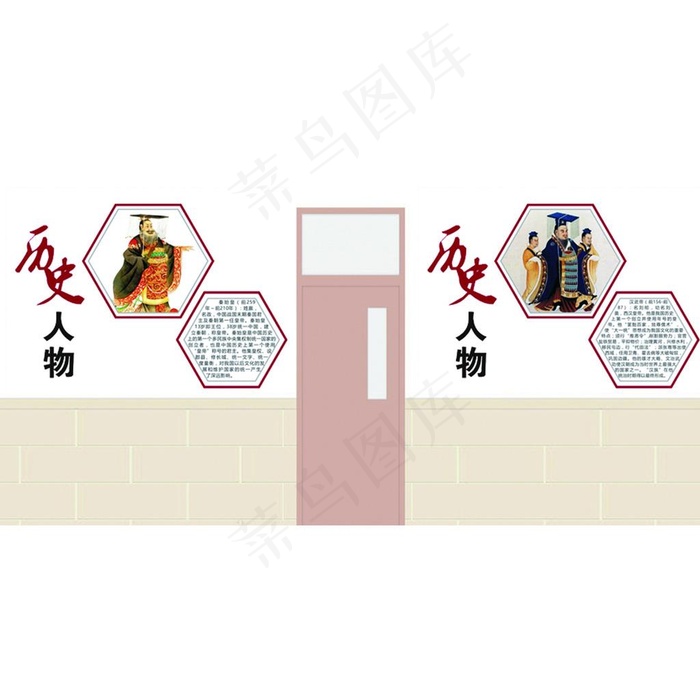 历史人物 秦始皇 汉武帝图片cdr矢量模版下载