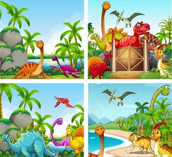 卡通恐龙背景图片 卡通恐龙背景图片