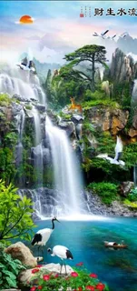 流水生财玄关图片