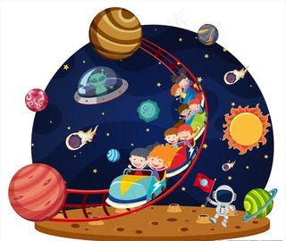 卡通宇宙星空图片