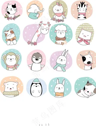 卡通动物图片