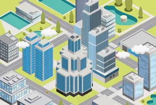 立体创意城市建筑物图案图片